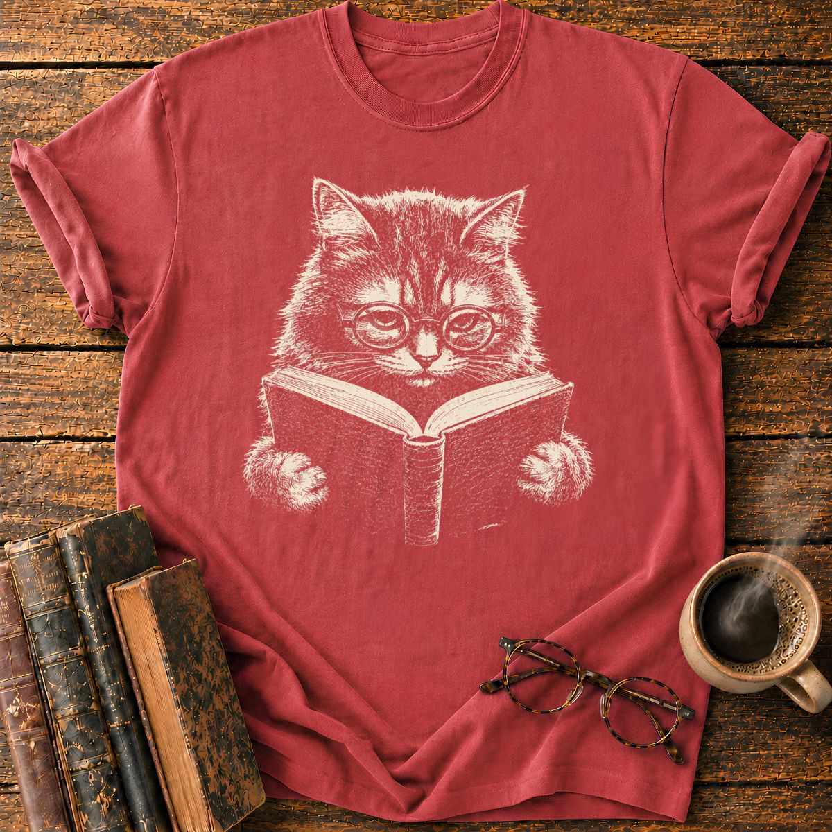Bookish Cat T-Shirt