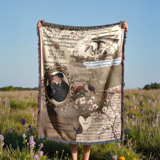 Fourth Wing Woven Throw Blanket
