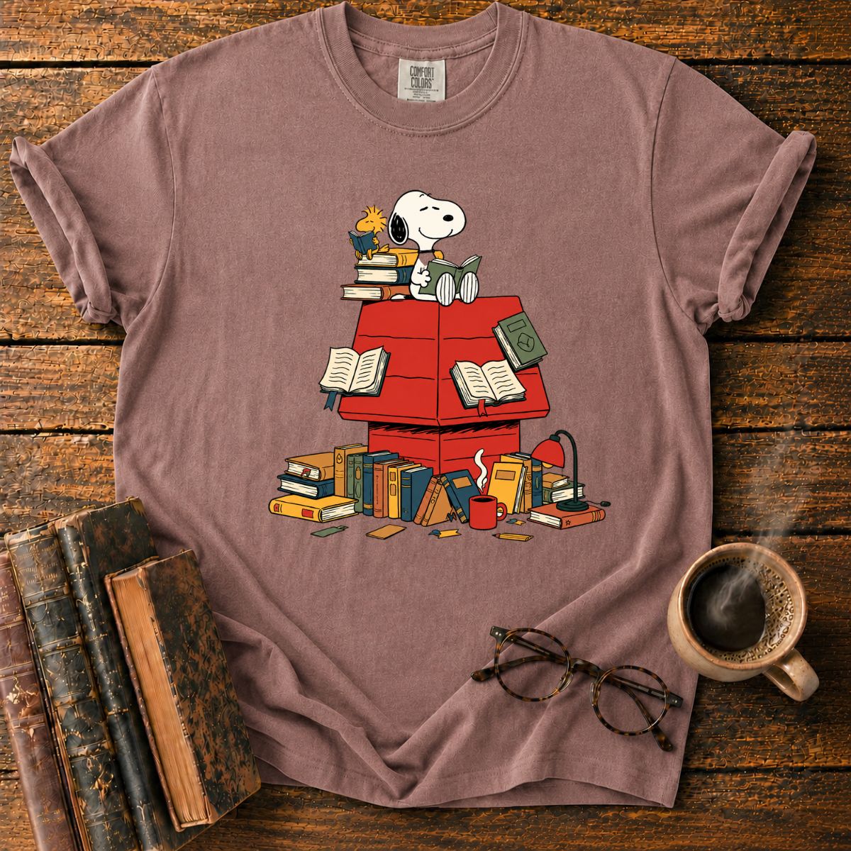 Snoopy’s Cozy Reading Book T-Shirt
