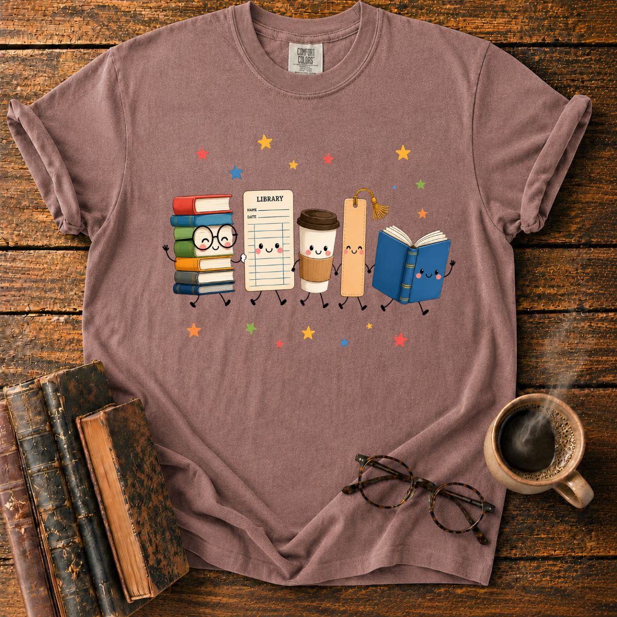 Kawaii Library Friends Parade T-Shirt