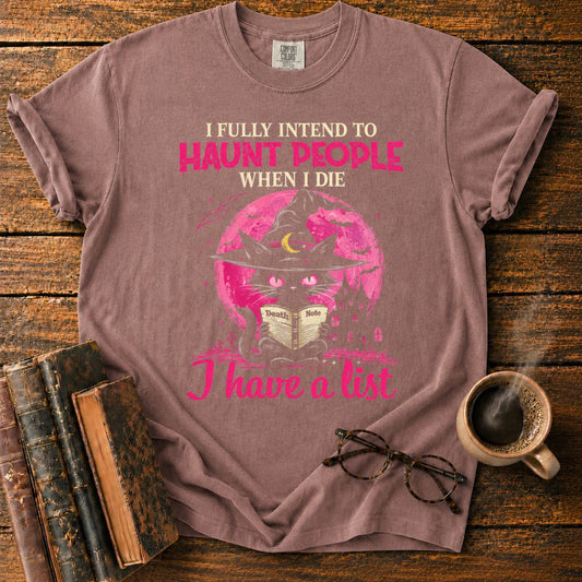 Cat's Haunted Death Note Grimoire T-Shirt