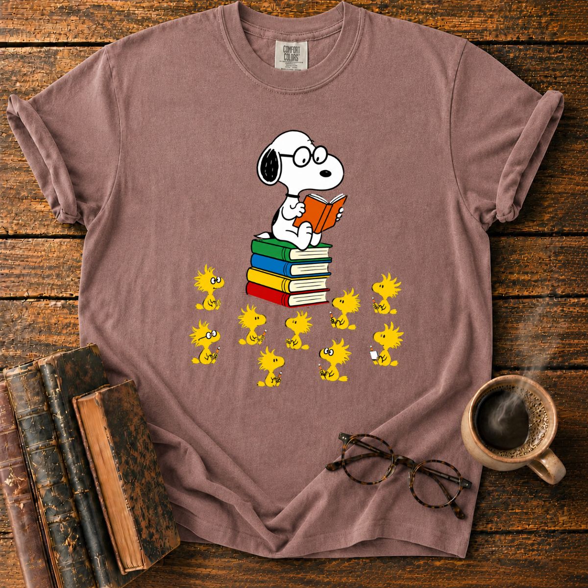 Snoopy’s Woodstock Study Circle T-Shirt