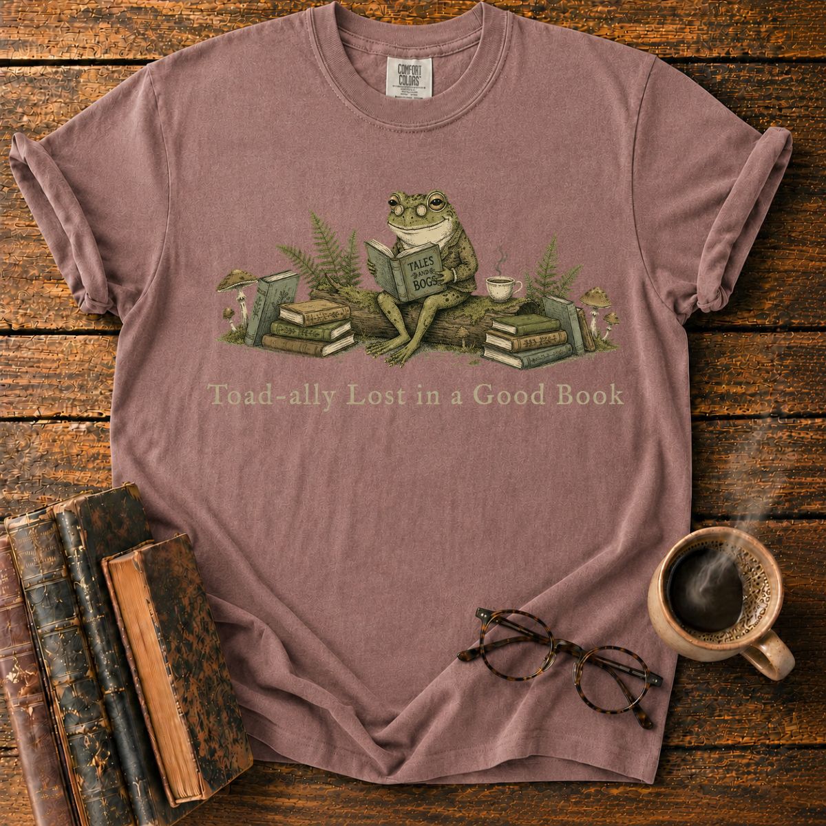 Toad-ally Lost in a Good Book T-Shirt