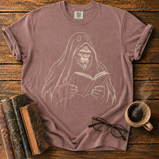 Cloaked Gorilla Reading a Book T-Shirt