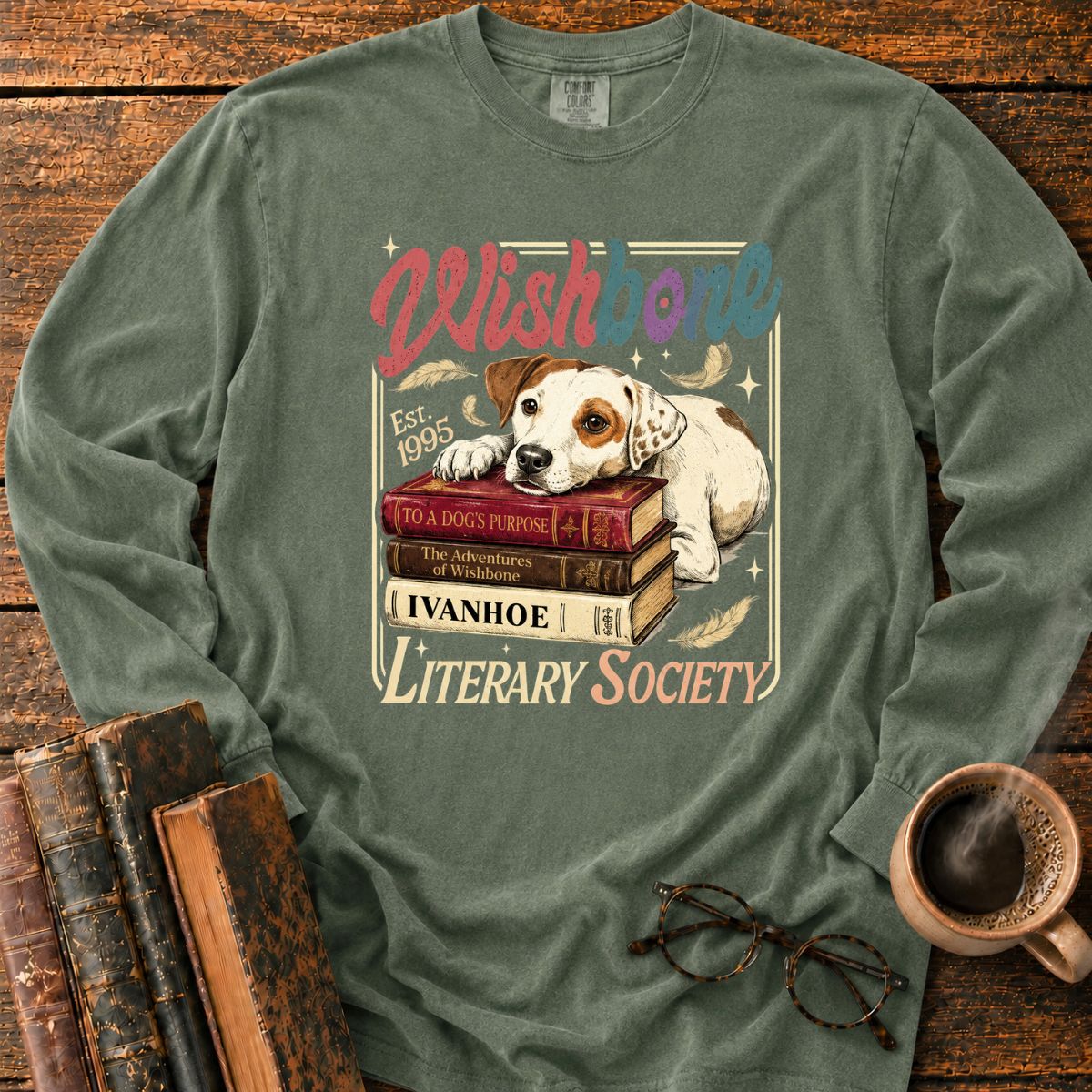 Bookish Dog Literary Society LS T-Shirt