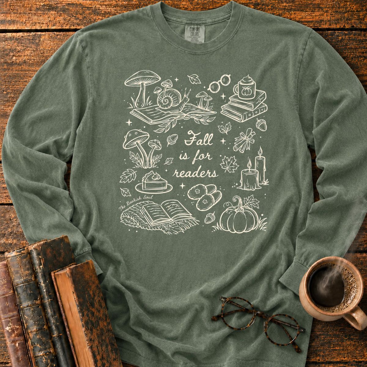 Fall Is For Readers Cozy LS T-Shirt