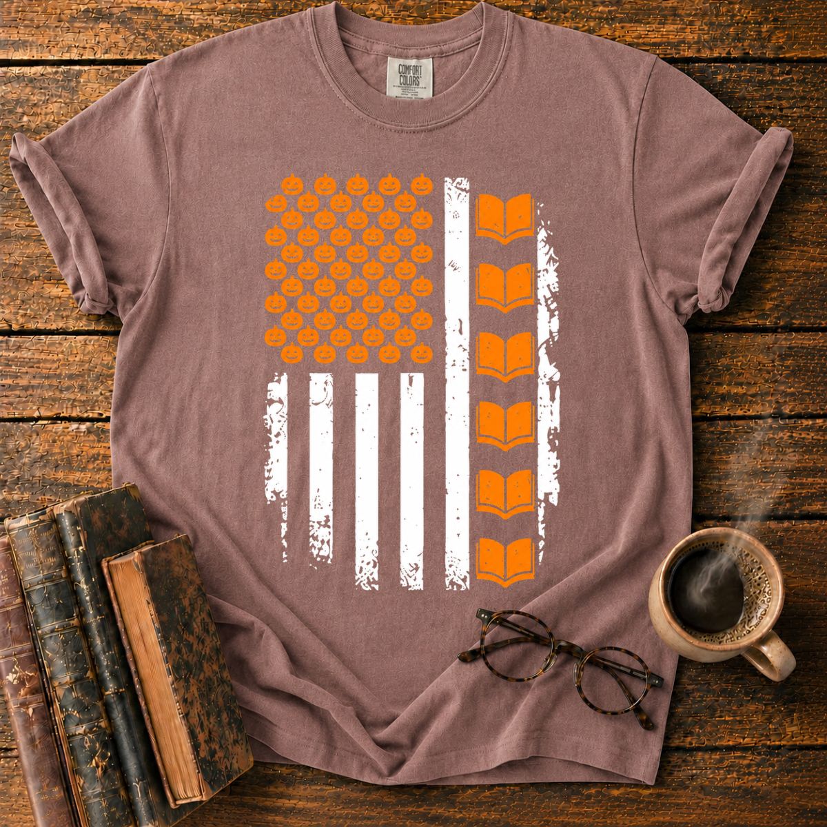 Flag Spooky Bookish T-Shirt