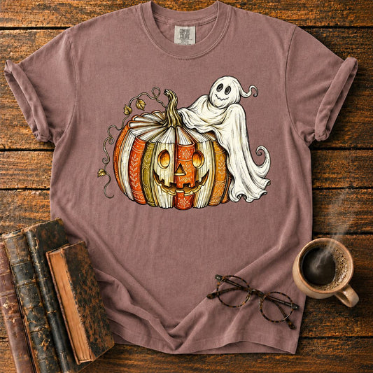Ornate Pumpkin and Friendly Ghost T-Shirt