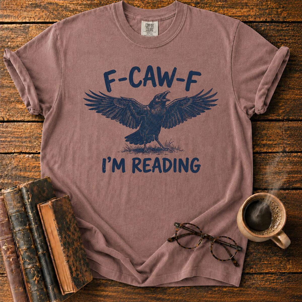 Funny Crow I'm Reading T-Shirt