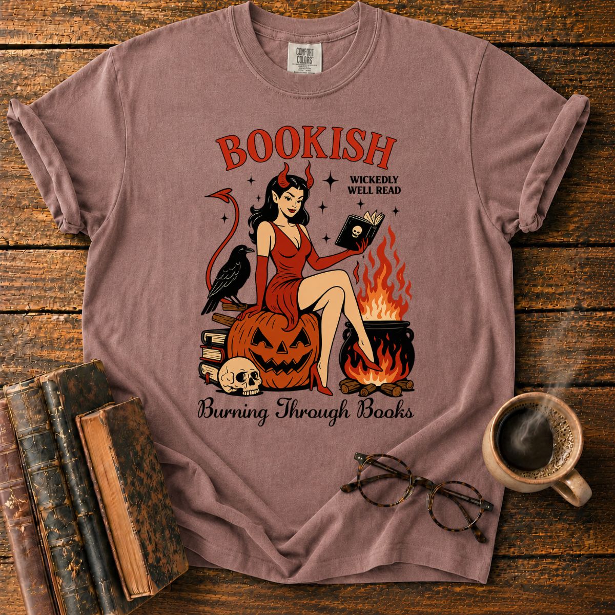 Bookish Burning Through Books T-Shirt