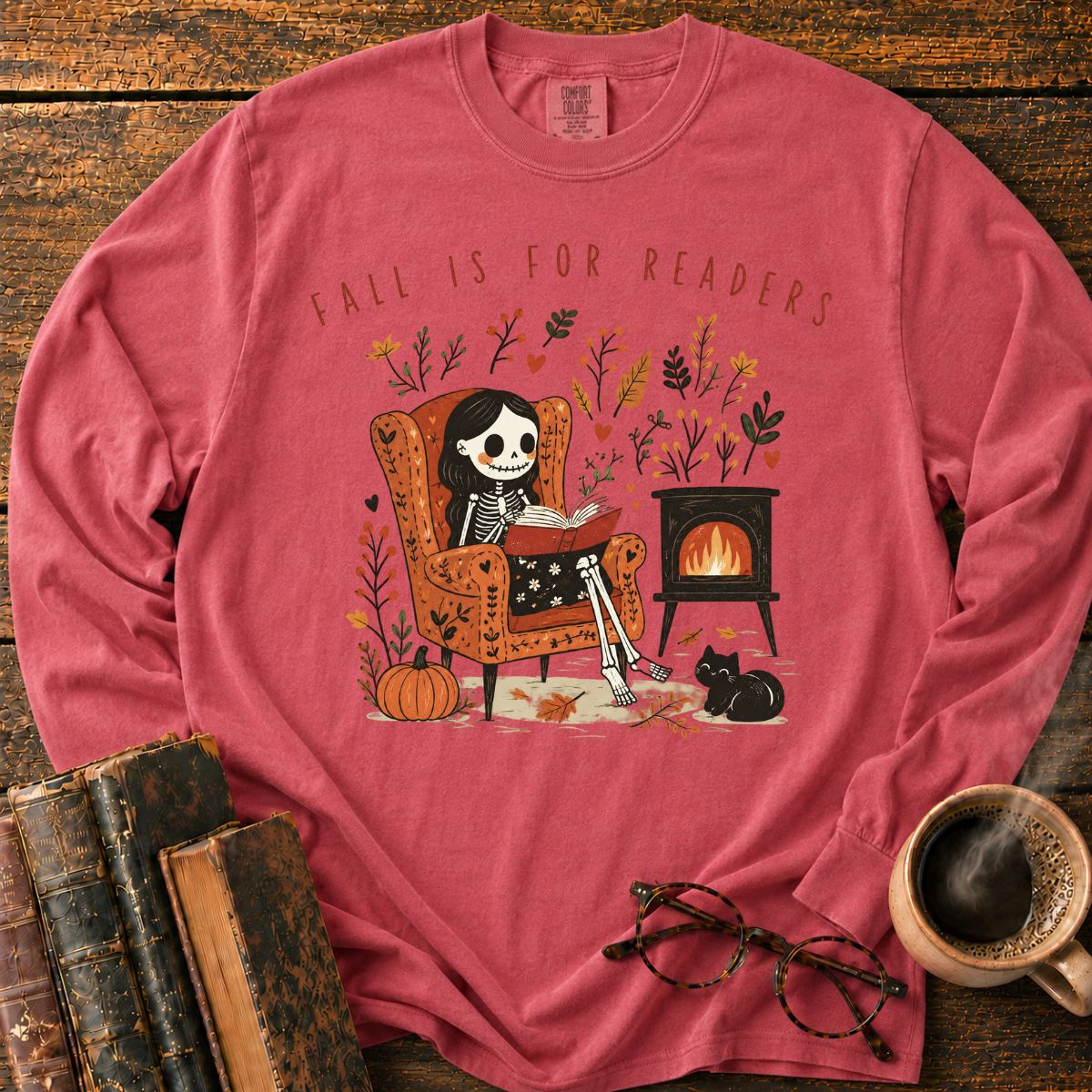 Fall Is For Readers LS T-Shirt