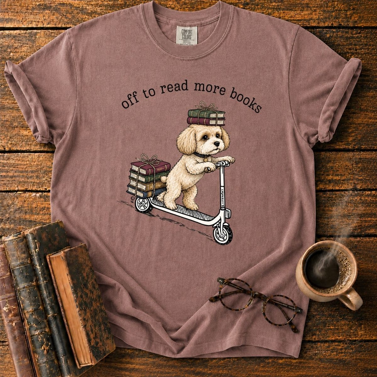 Off to Read More Books T-Shirt