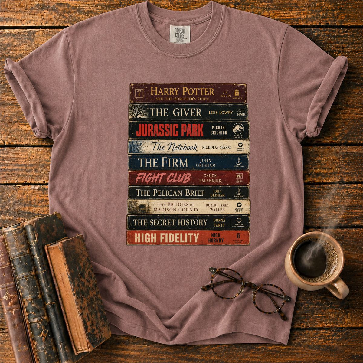 Vintage Stack of Classic Paperback Books T-Shirt