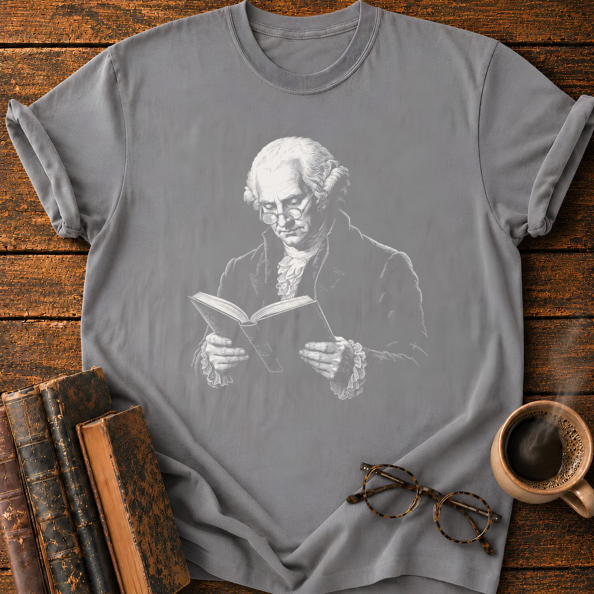 Vintage Scholar Reading T-Shirt