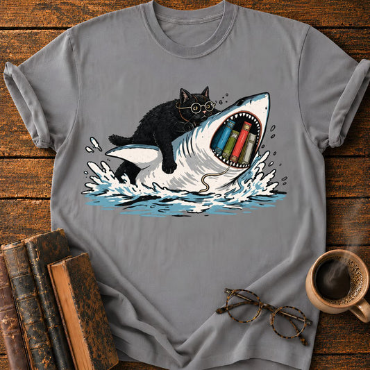 Cat Rides a Shark T-Shirt