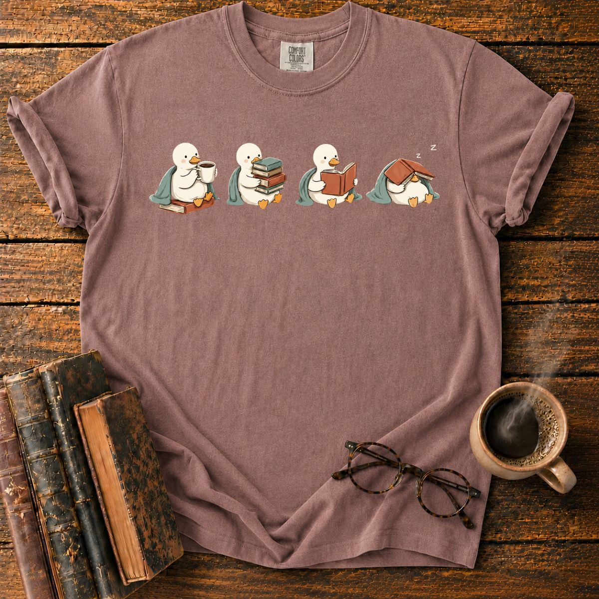 Cozy Duck Reading Club T-Shirt