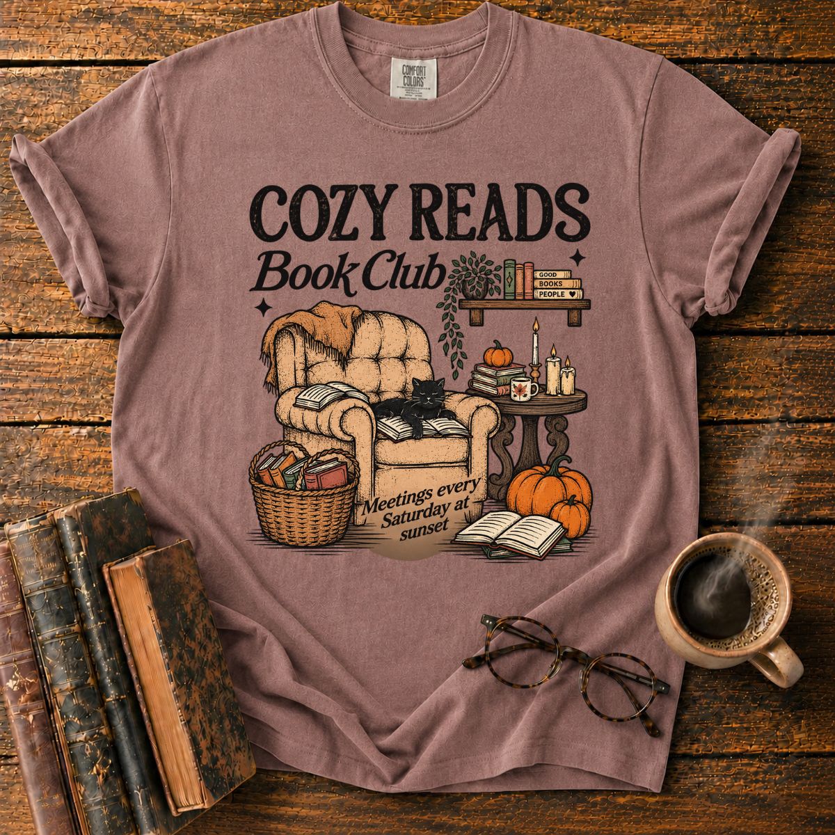 Cozy Reads Book Club Autumn T-Shirt