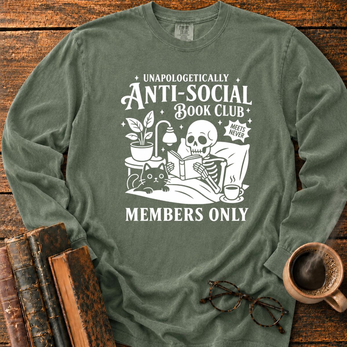 Unapologetically Anti Social Book Club LS T-Shirt