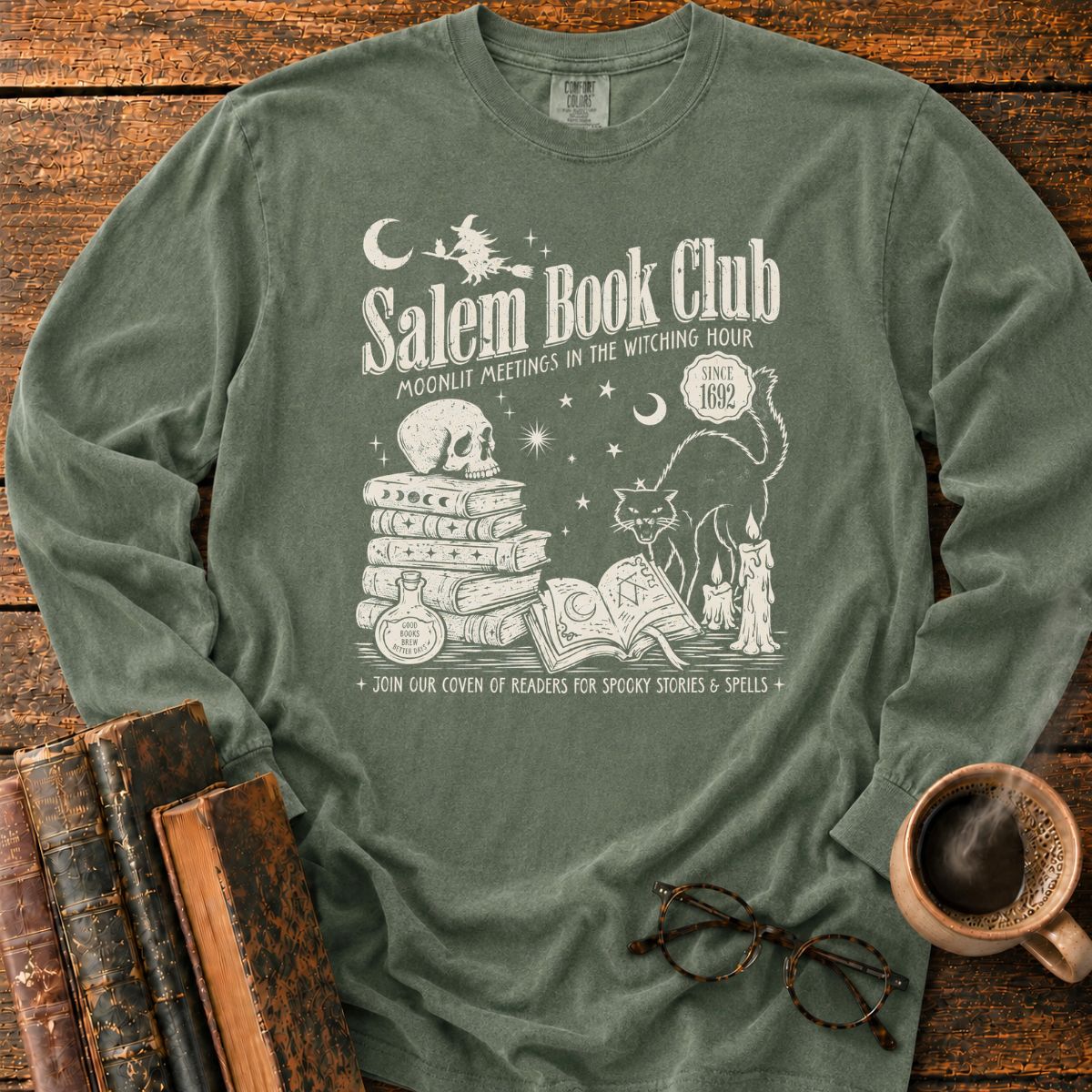 Salem Book Club Witchy LS T-Shirt