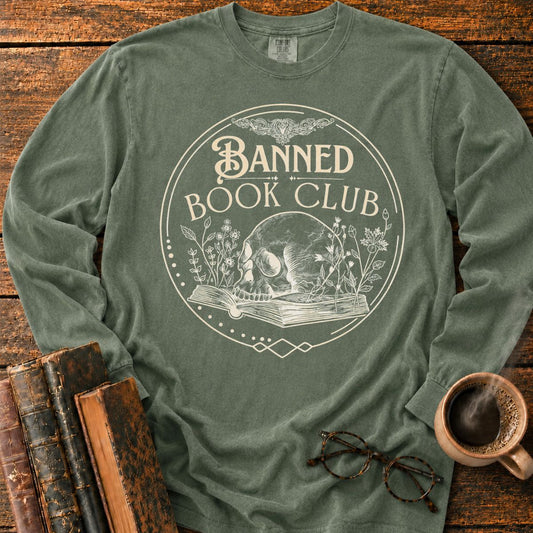 Banned Book Club Skull Emblem LS T-Shirt