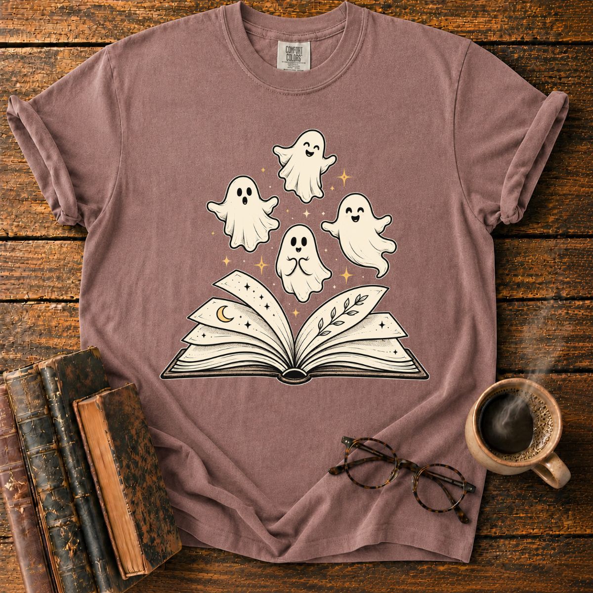 Ghosts Rising from a Magical Book T-Shirt