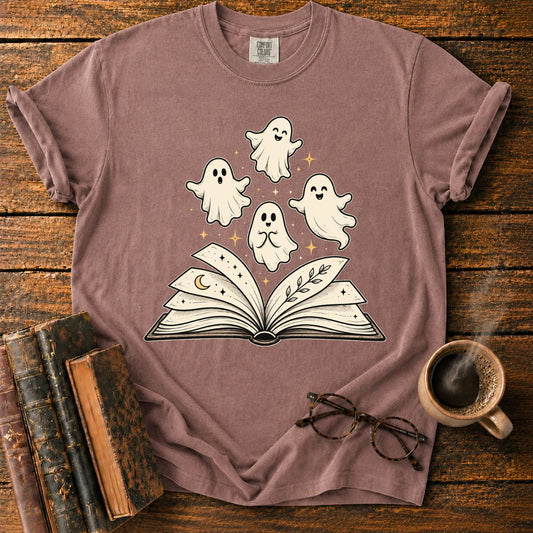 Ghosts Rising from a Magical Book T-Shirt