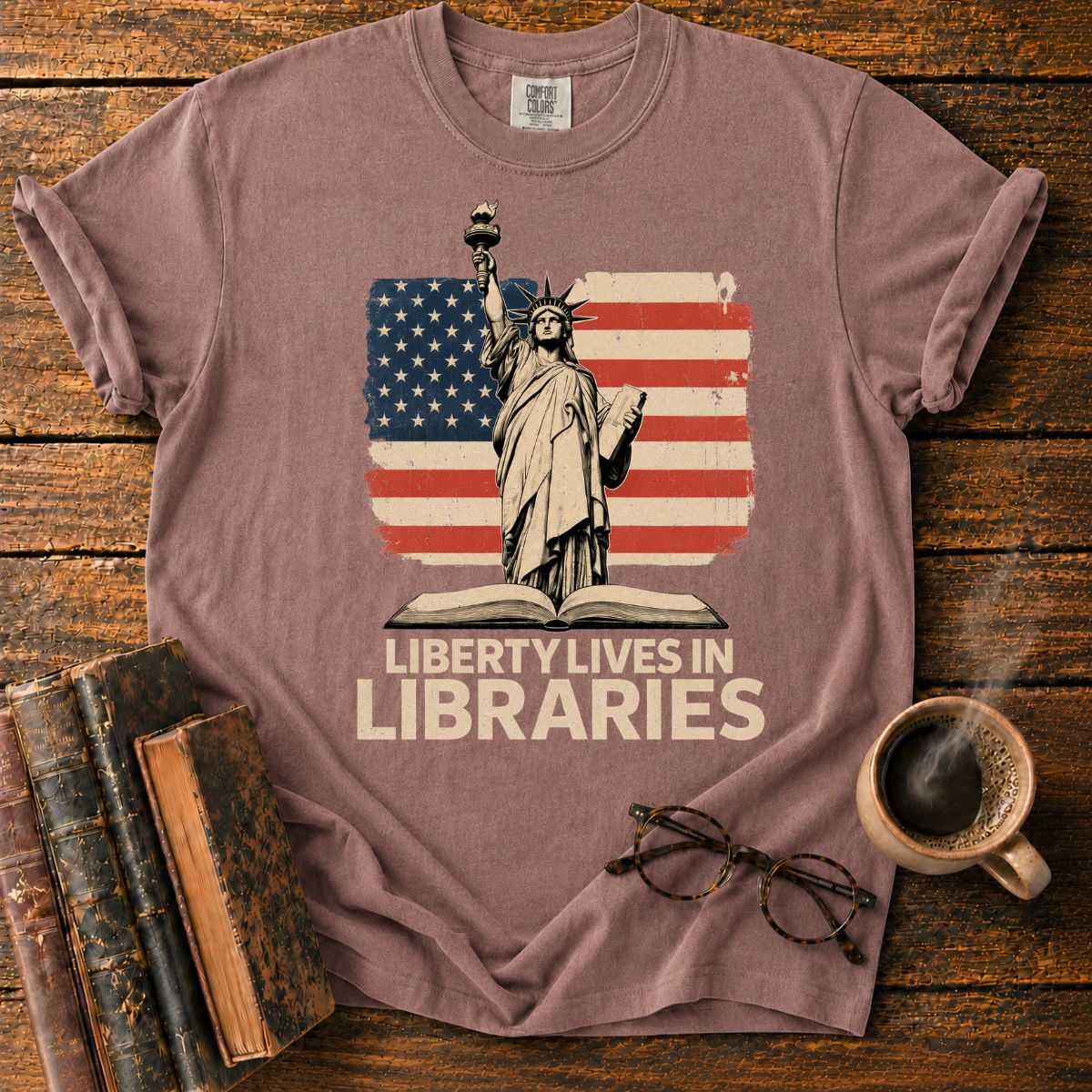 Liberty Lives in Libraries T-Shirt