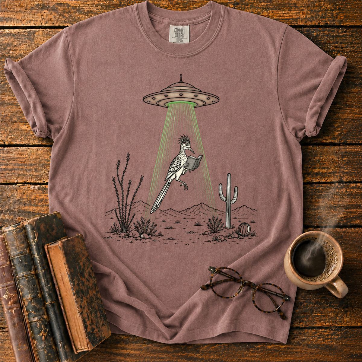Reading Roadrunner in the Green Beam T-Shirt