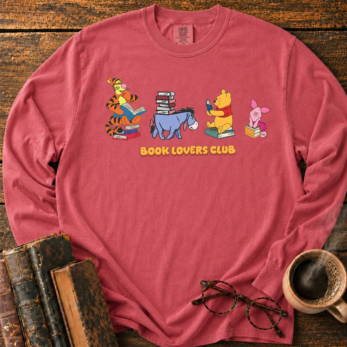 Book Lovers Club Reading Friends LS T-Shirt