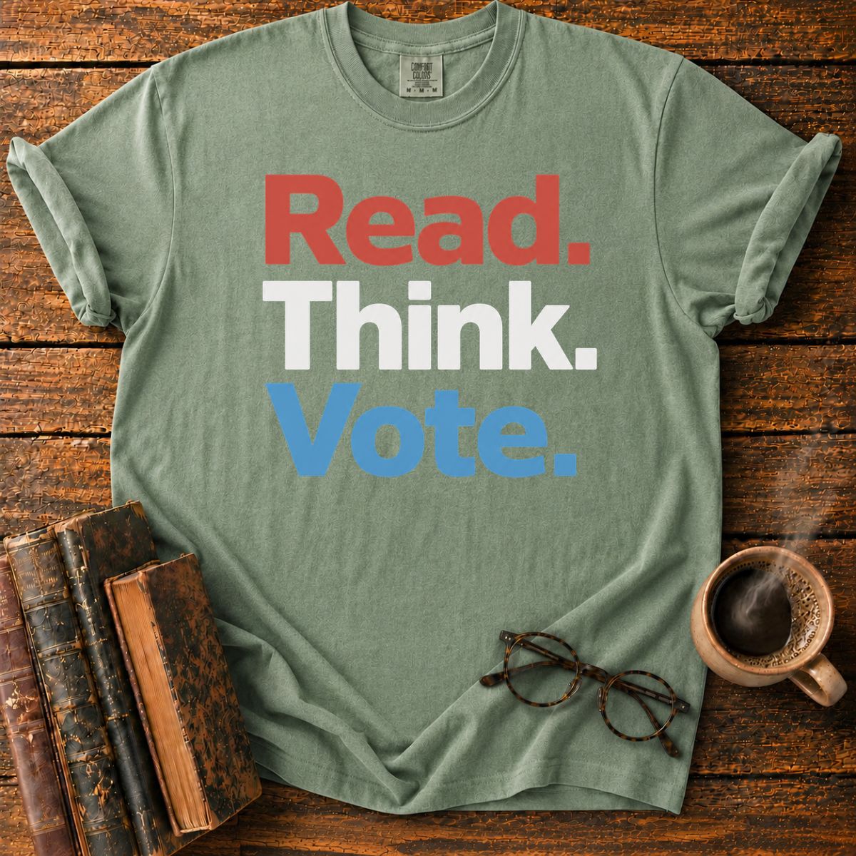 Read Think Vote Patriotic T-Shirt