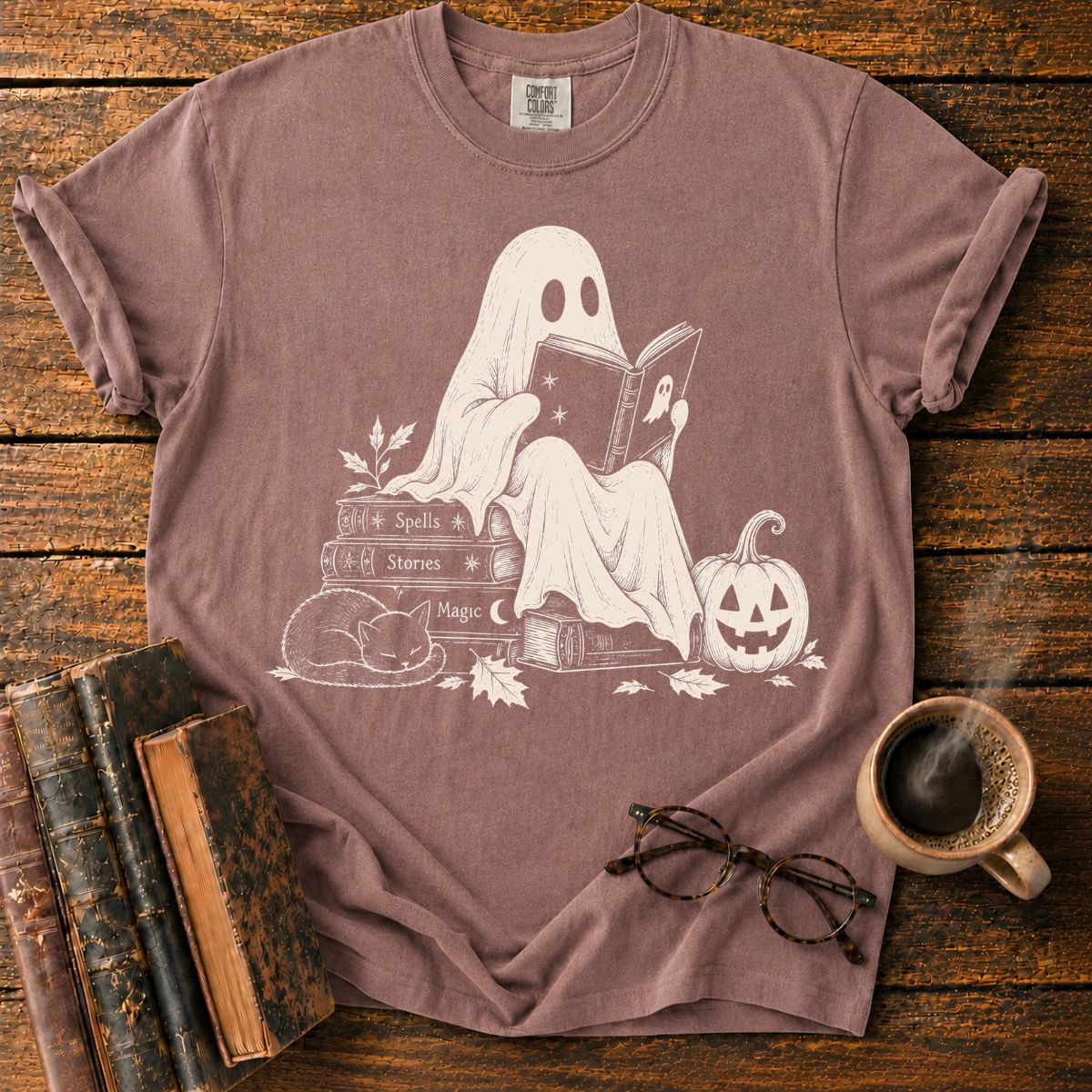 Cozy Ghost’s Halloween Storytime T-Shirt