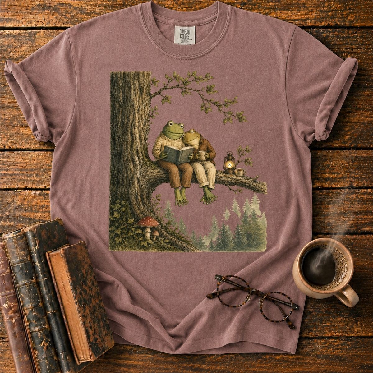 Frog Friends Reading Together T-Shirt