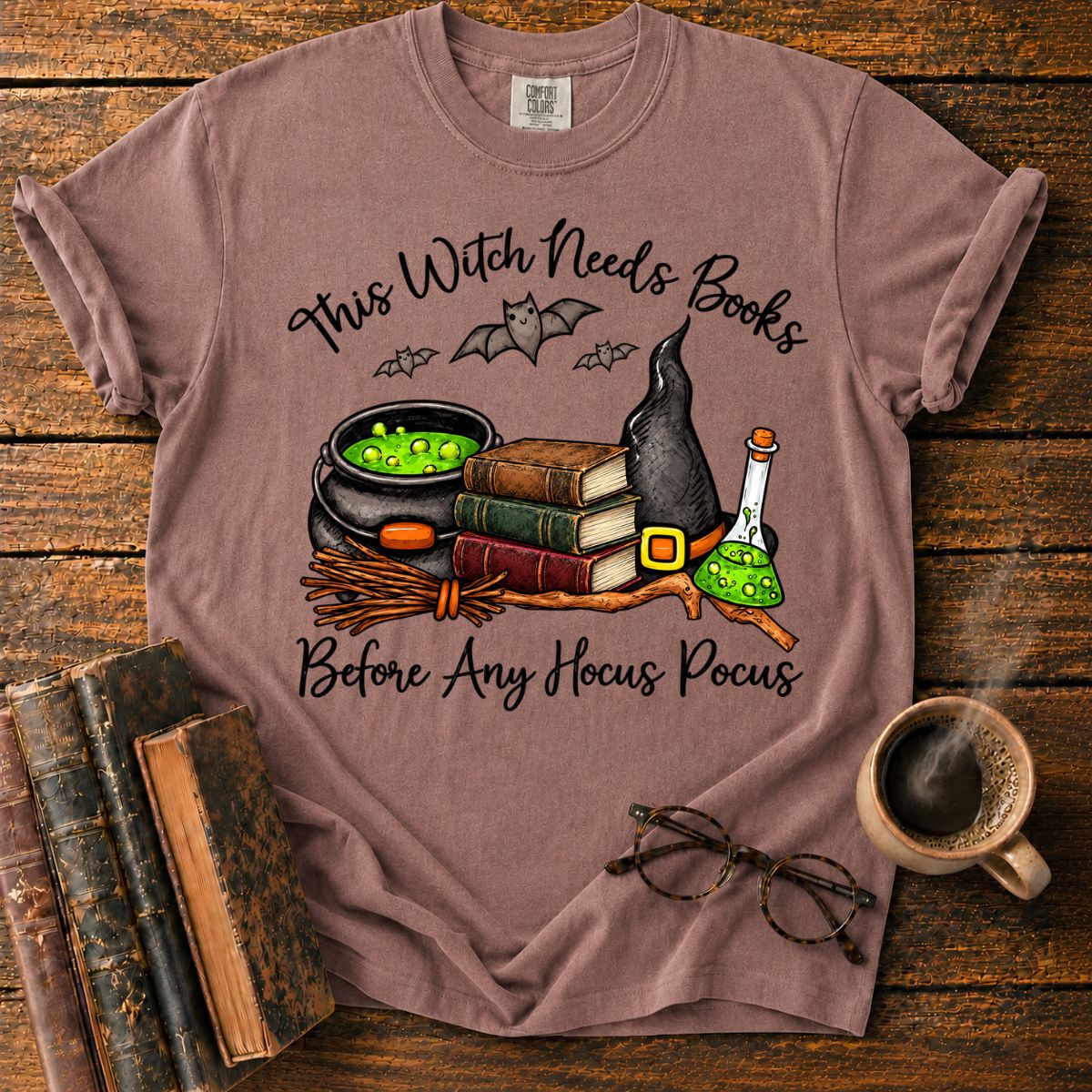 This Witch Needs Vintage Books T-Shirt