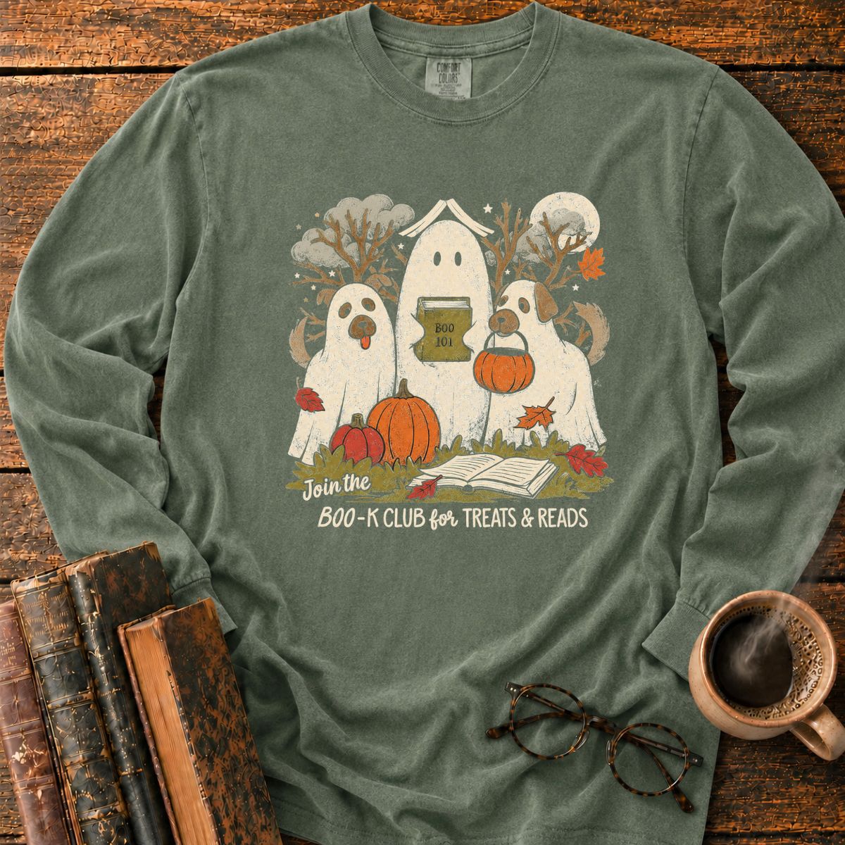 Boo-k Club Halloween LS T-Shirt