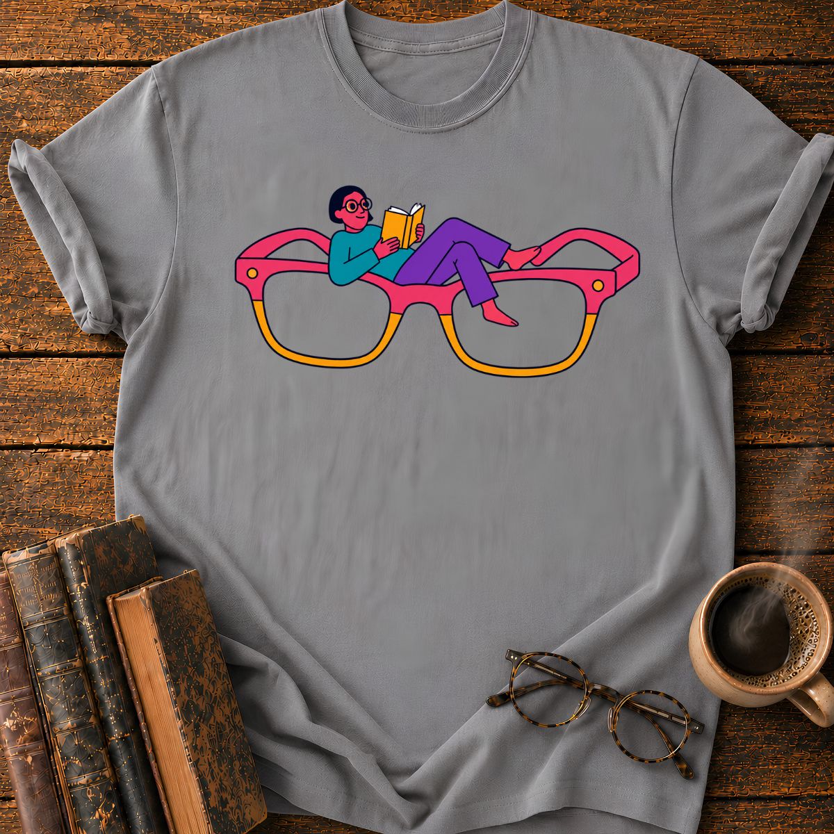 Reader on Oversized Glasses T-Shirt