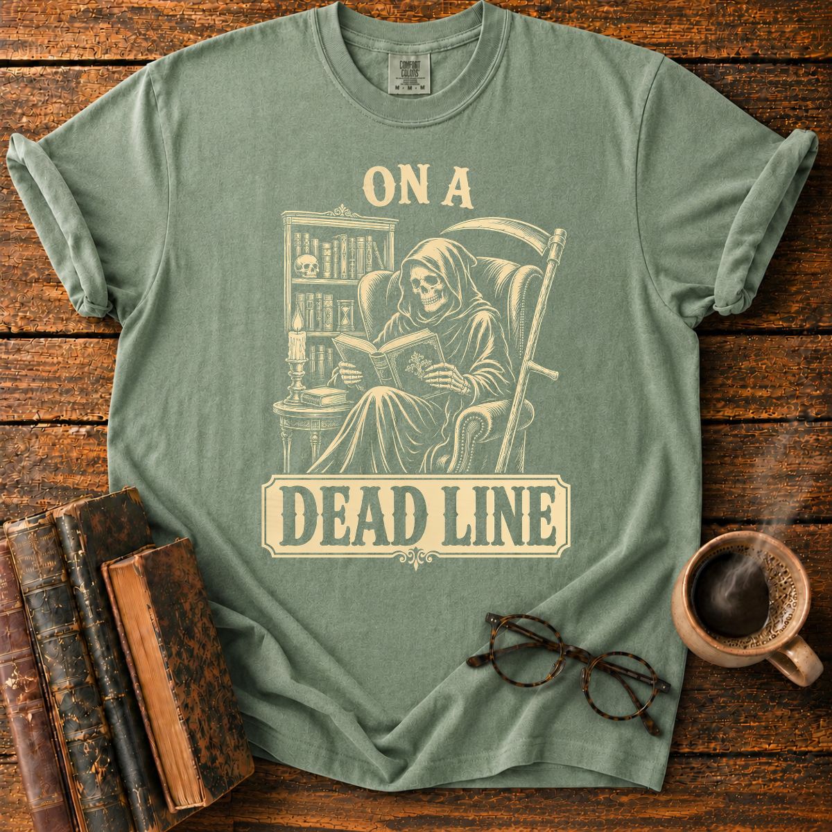 On A Dead Line Grim Reaper T-Shirt