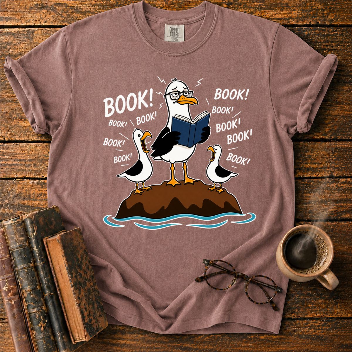 Bookish Seagull Family Chaos T-Shirt