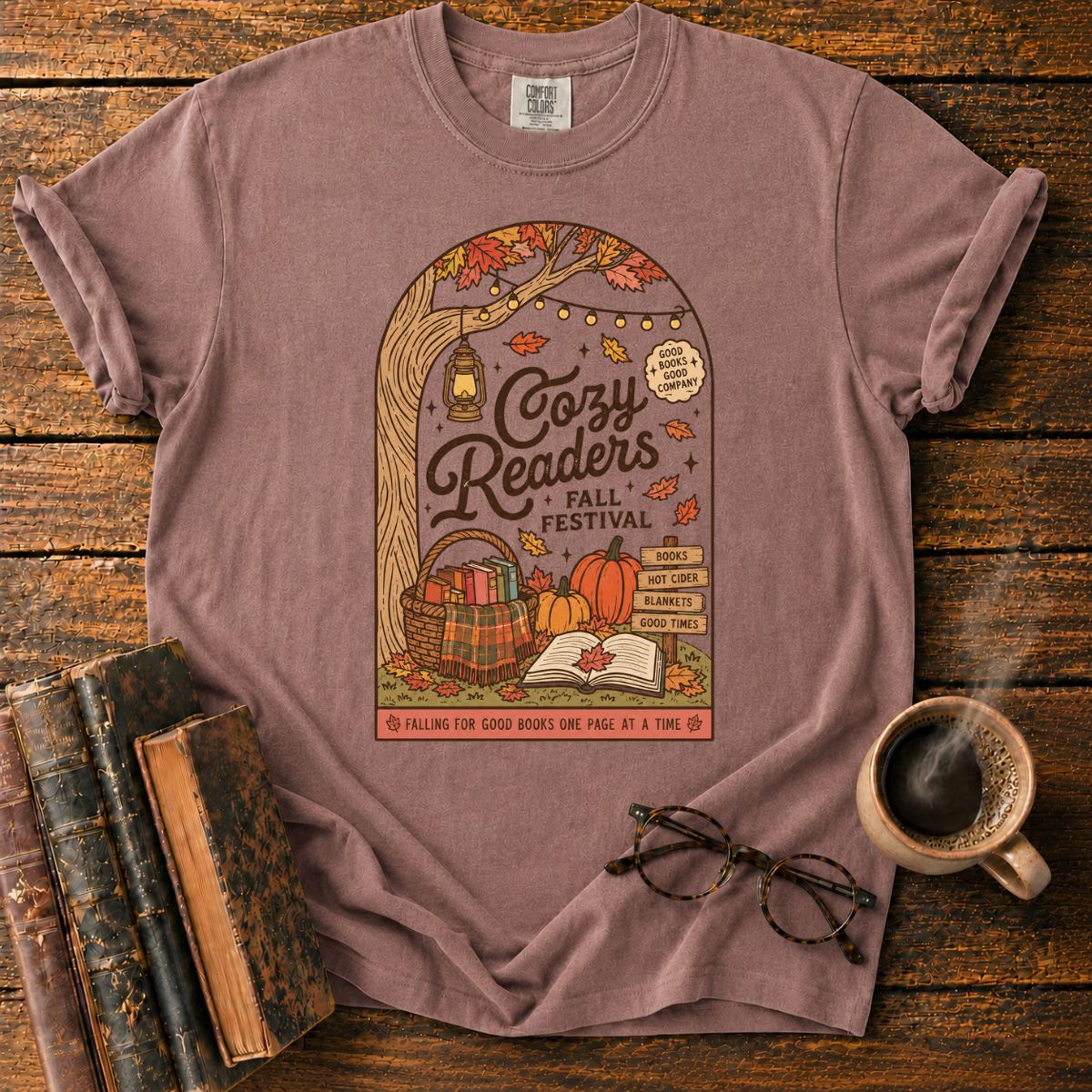 Cozy Readers Fall Festival T-Shirt