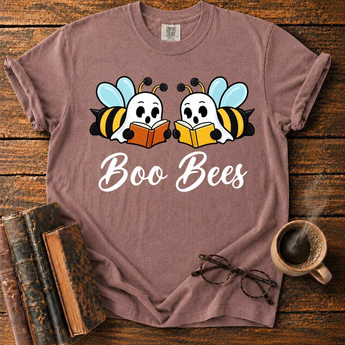 Boo Bees Reading Side by Side T-Shirt