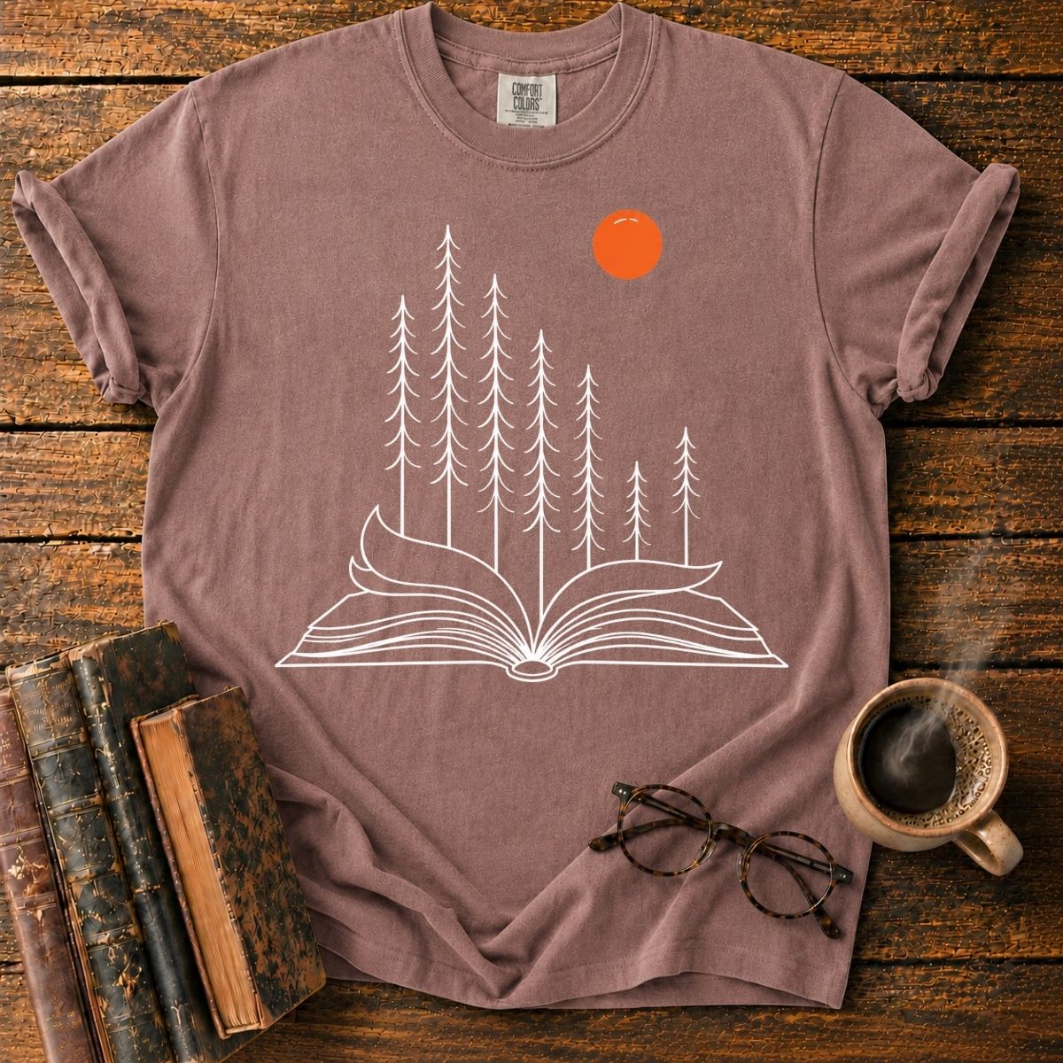 Forest of Pages at Sunset T-Shirt