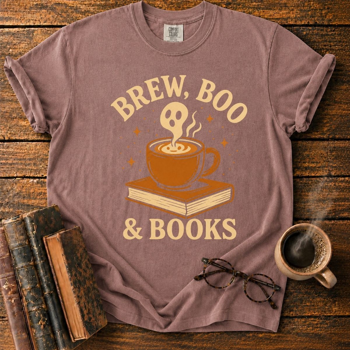 Brew, Boo & Books Vintage T-Shirt