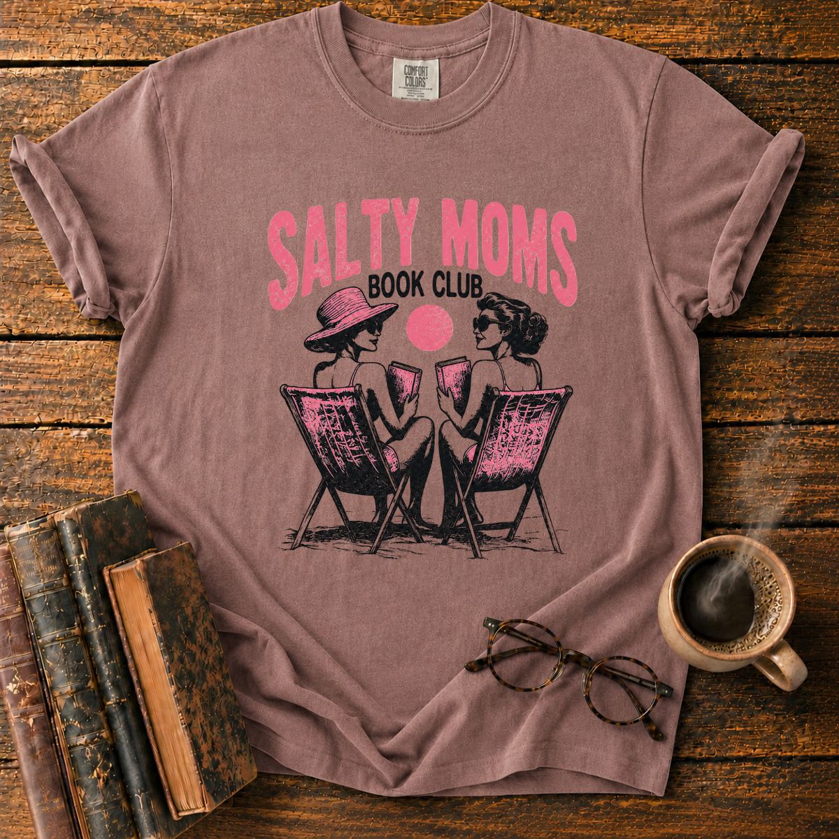 Salty Moms Beach Book Club T-Shirt
