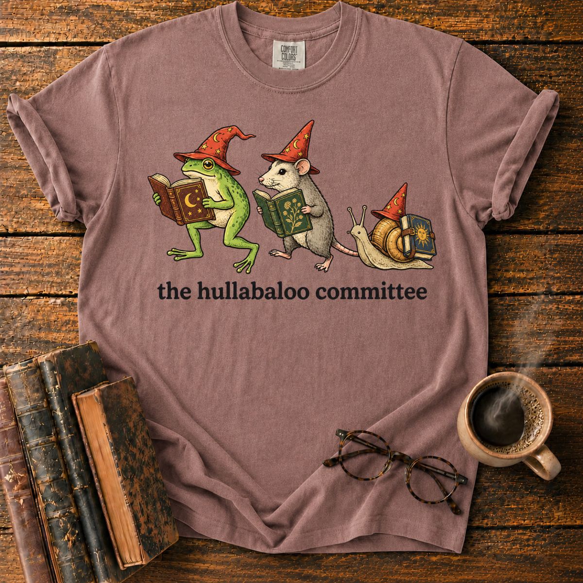Wizard Animals and Magical Books T-Shirt