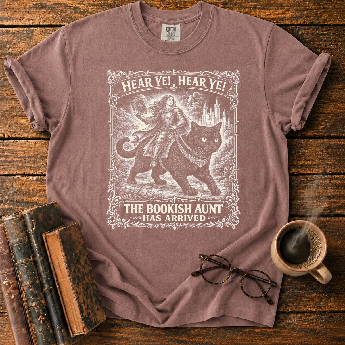 The Bookish Aunt Arrived T-Shirt