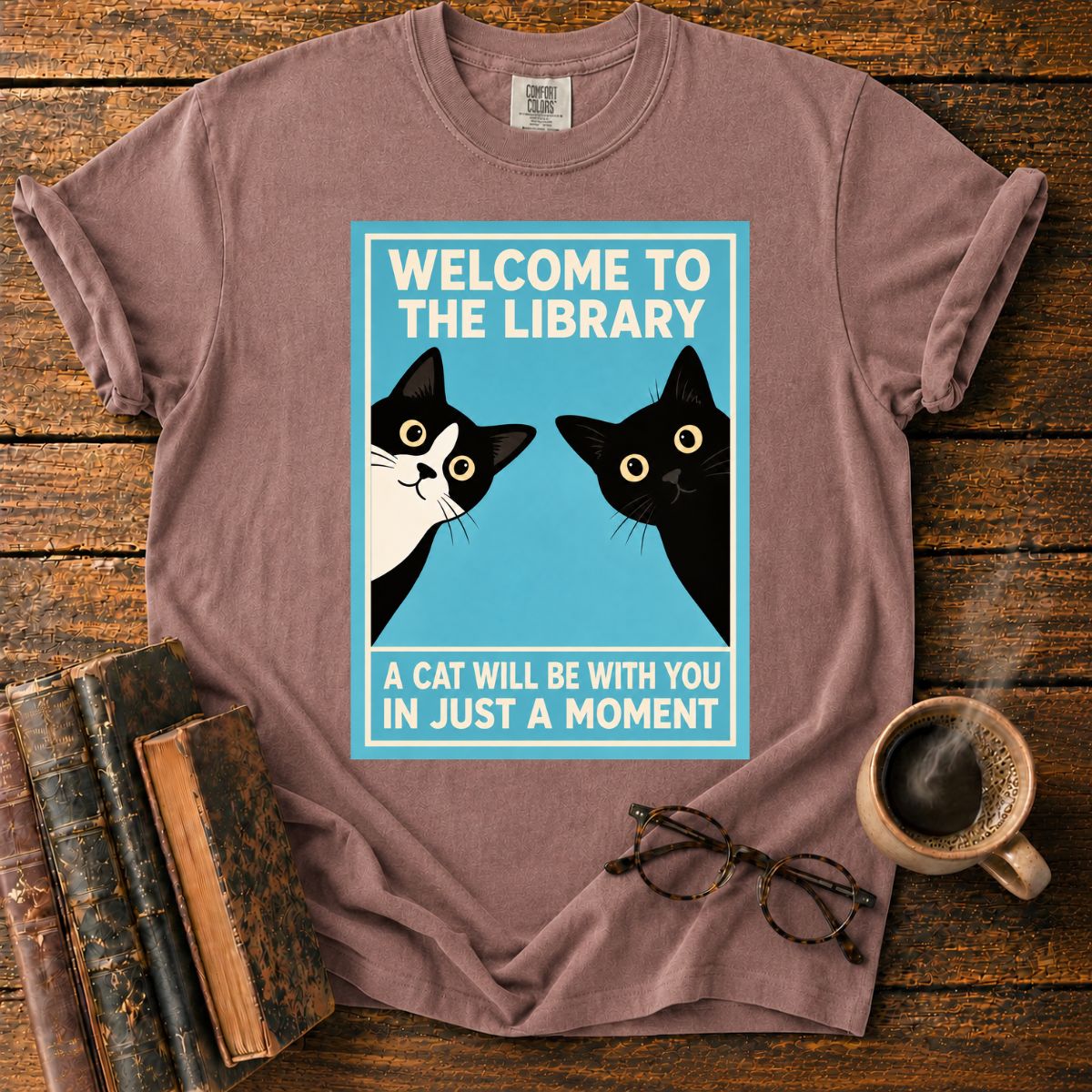 Welcome to the Cat Library T-Shirt