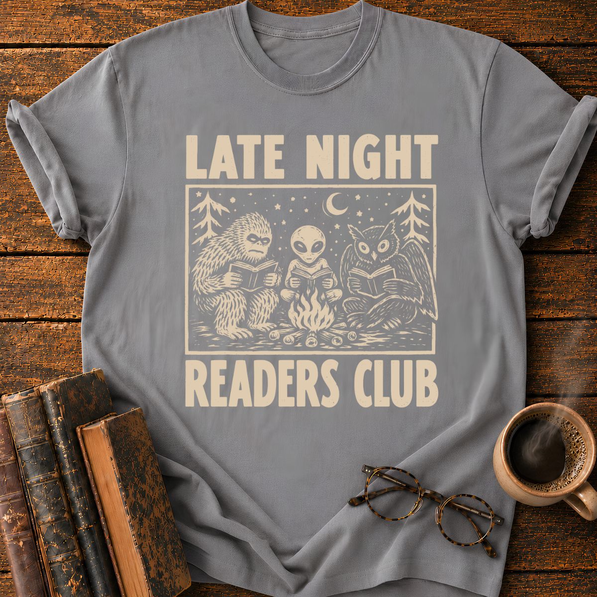 Late Night Readers Club Campfire T-Shirt