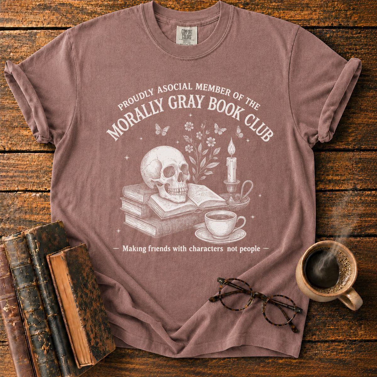 Morally Gray Book Club Crest T-Shirt