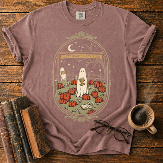 Cozy Nights Book Club Pumpkin T-Shirt