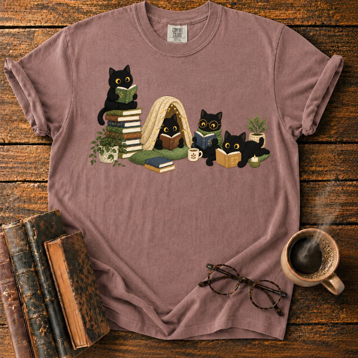 Cats & Books T-Shirt