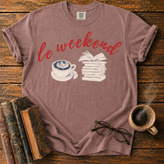Le Weekend Coffee and Books T-Shirt
